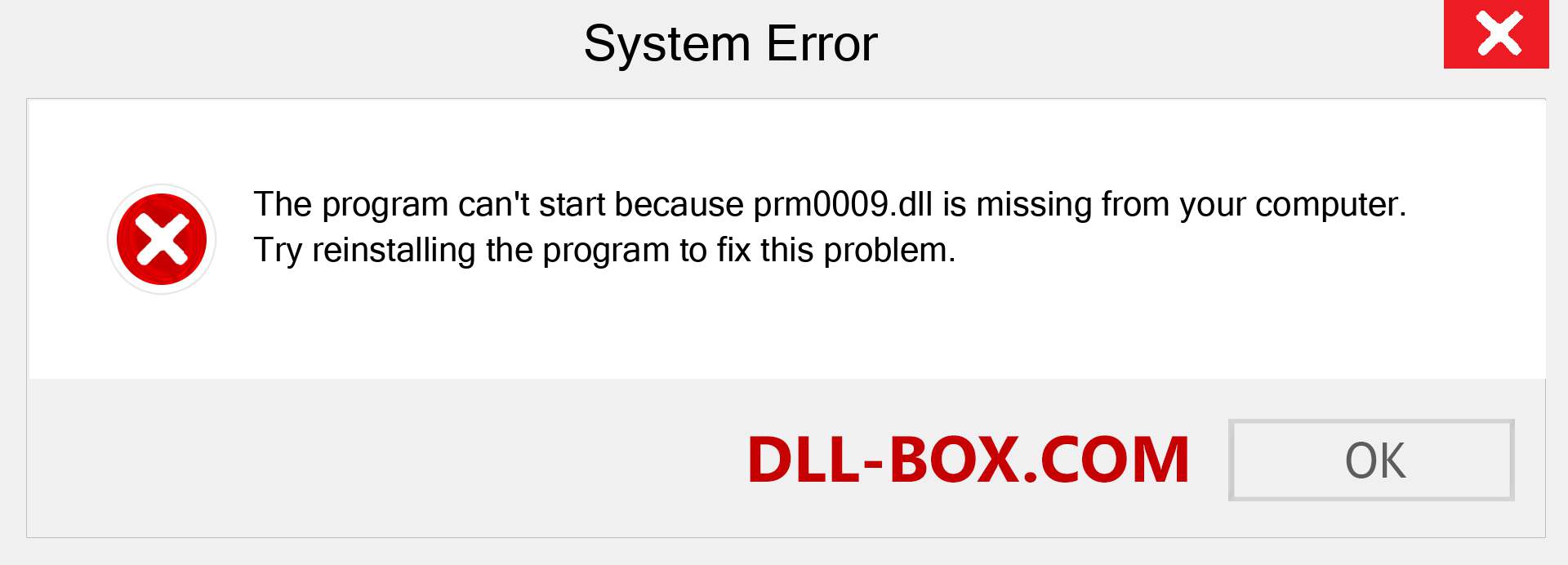  prm0009.dll file is missing?. Download for Windows 7, 8, 10 - Fix  prm0009 dll Missing Error on Windows, photos, images